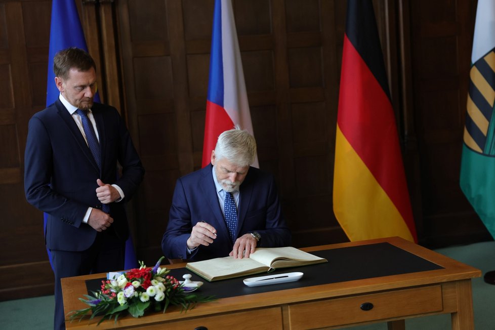 Prezident Petr Pavel na návštěvě Drážďan.