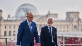Petr Pavel v Berlíně na setkání s německým kancléřem Fridrichem Merzem