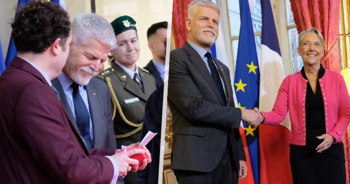 Pavel v Paříži uctil československé dobrovolníky a setkal se s premiérkou. První dáma navštívila Versailles