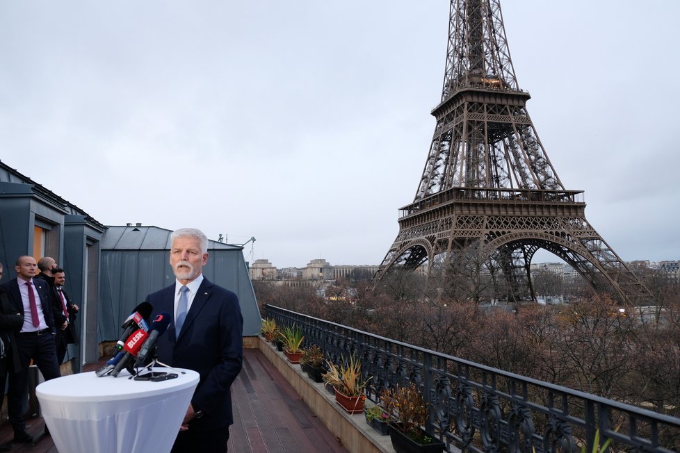Tiskový briefing Petra Pavla v Paříži. (20. 12. 2023)