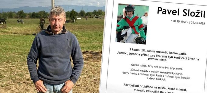 Náhlá smrt dostihové ikony Složila (†56): Překvapení na parte Náhlá smrt dostihové ikony Složila (†56): Překvapení na parte