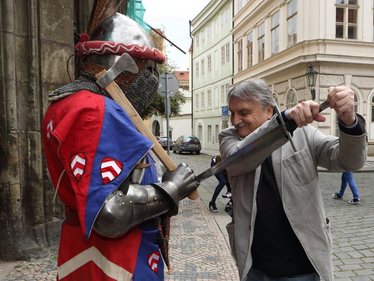 Pavel Soukup na stejném místě při potyčce s rytířem.