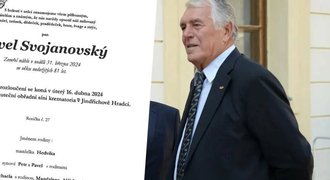 Pohřeb veslaře Svojanovského (†80): Co odhalilo parte?