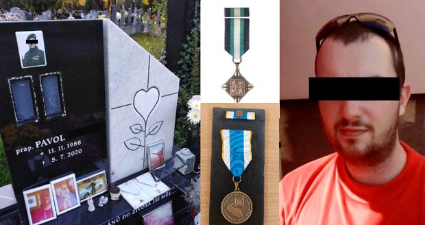Policistu Pavla (†31) zabila zdrogovaná řidička: Z hrobu mu teď ukradli dvě medaile! 