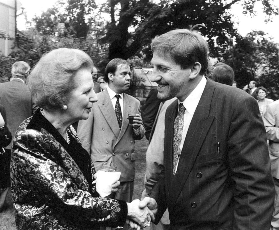 Payne při setkání s Margaret Thatcherovou.