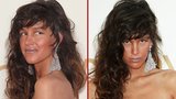 Trapas herečky Huerty: Tmavý make-up a neupravené vlasy
