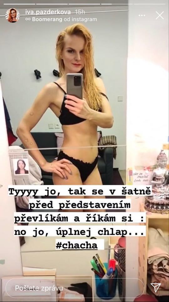 Iva Pazderková před soutěží Bikini fitness