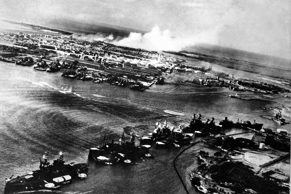 Pearl Harbor při japonském útoku útoku ze vzduchu