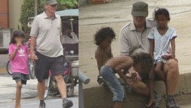 Muž se prochází s dětmi, které si údajně kupoval na sex, bez obav po ulici