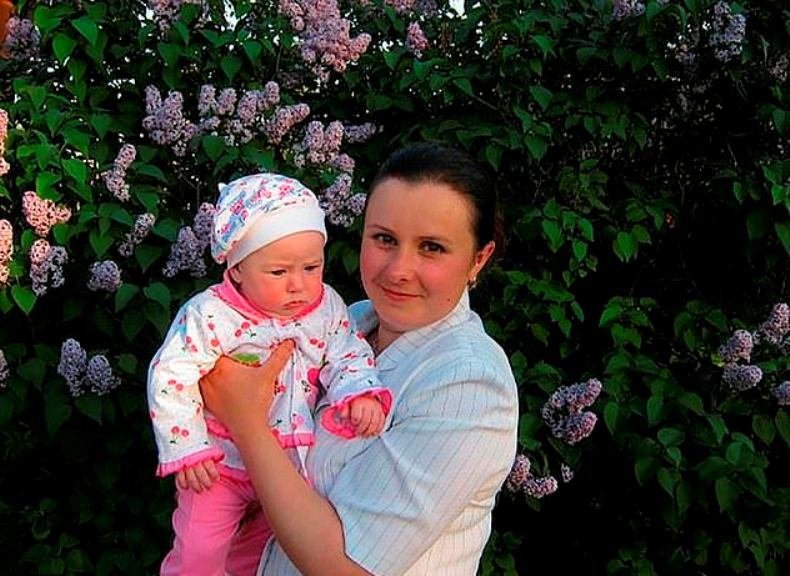 Valentina Saprunová s Jelenou, když byla miminko.