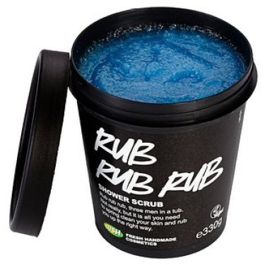 NEOBSAHUJE MIKROKULIČKY - LUSH Tělový peeling Rub Rub Rub, 395 Kč