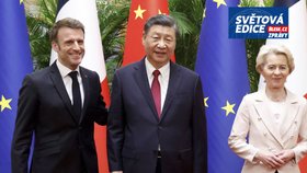 Macron, Si a on der Leyenová v Pekingu