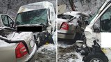 Tragická nehoda na Pelhřimovsku: Řidič (†26) auta zemřel při srážce s dodávkou