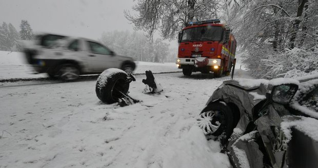 Sněhová kalamita na Pelhřimovsku (6.12.2022)