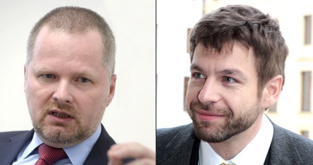 Předseda ODS Petr Fiala a ministr spravedlnosti za ANO Robert Pelikán