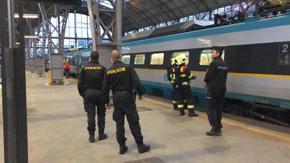 Na hlavním nádraží zasahovali hasiči Správy železniční dopravní cesty, podle agentury Aktu.cz u závady na podvozku Pendolina.