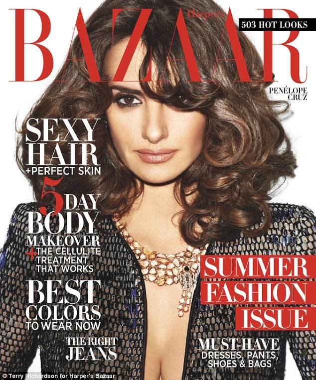 Penelope na titulní straně květnového vydání amerického Harper´s Bazaar