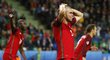 Zklamaný obránce Portugalska Pepe po inkasovaném gólu