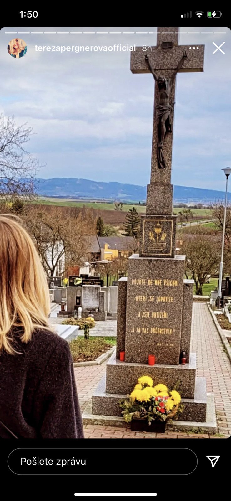 Moderátorka Tereza Pergnerová se vydala na Moravu na pohřeb malé Marušky, které díky svému nadačnímu fondu velmi pomohla.