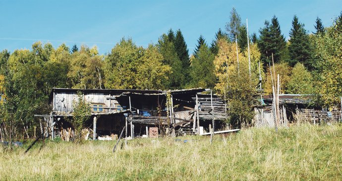 To je "sídlo" rodiny chatrč na šumavské Malči