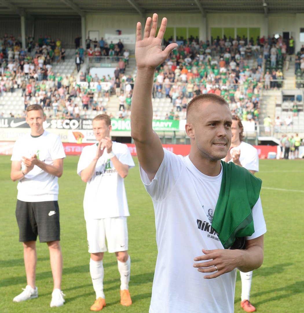 Luděk Pernica se loučí s fanoušky Jablonce. Po konci sezony přestupuje do Viktorie Plzeň