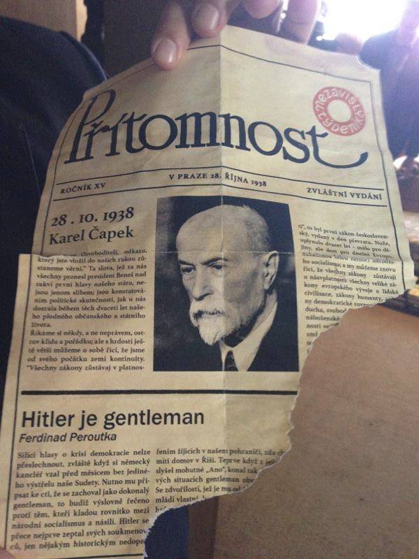 Údajný článek Hitler je gentleman