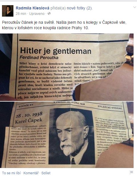 Údajný článek Hitler je gentleman