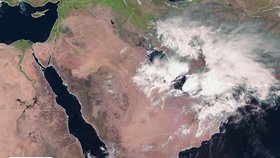 Region Perského zálivu postihly nevídané lijáky (15. 4. 2024).