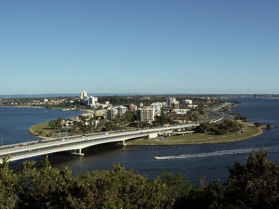 Narrows Bridge a jižní Perth