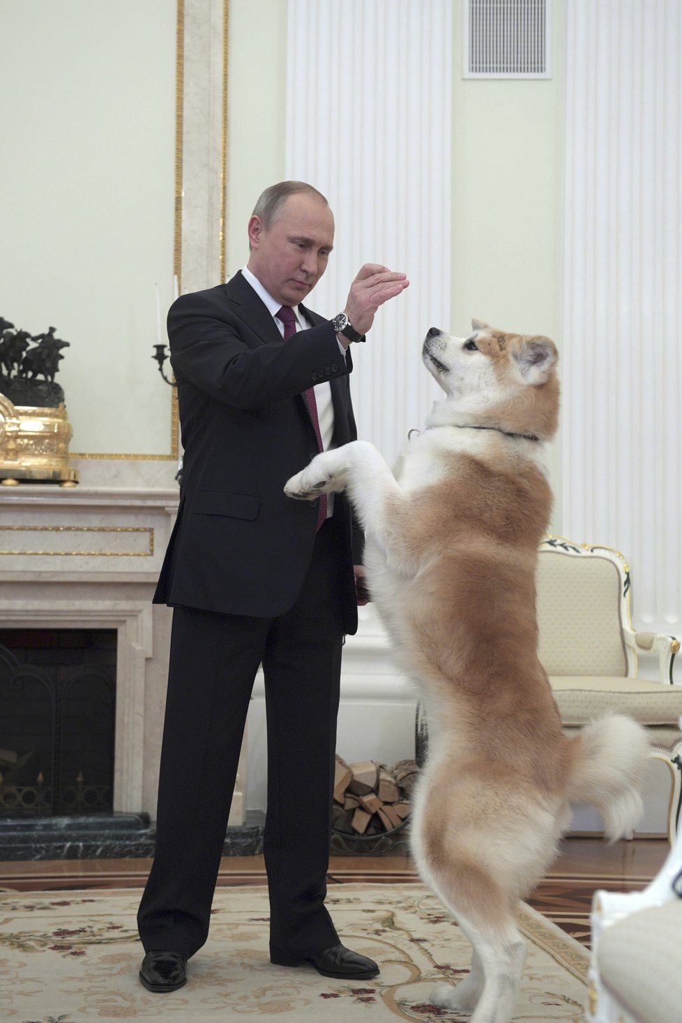 Vladimir Putin se svým psem.