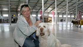 Ivana Běláčová (45) z Prahy a pes Ajako z viného gruntu (3 roky), každý rok několikrát na výstavách