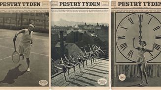 45 retro titulek slavného českého časopisu Pestrý týden. Jak vypadal týdeník v roce 1927