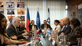 Prezident Petr Pavel se v Izraeli setkal s šéfem Knesetu Amirem Ohanou (15.1.2024).