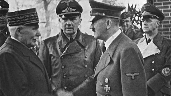 Maršál Pétain s Adolfem Hitlerem