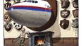 Drsná karikatura: Putin má novou trofej, sestřelené letadlo