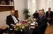 Peter Pellegrini zavítal v Praze na návštěvu do kanceláře k Miloši Zemanovi (29.2.2024)