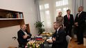 Peter Pellegrini zavítal v Praze na návštěvu do kanceláře k Miloši Zemanovi (29.2.2024) 