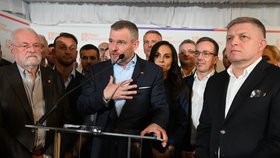 Peter Pellegrini vyhrál volby na Slovensku, gratuloval mu i premiér Fico (7.4.2024).