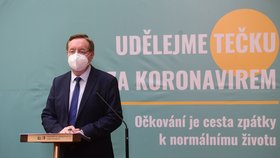 Ministr zdravotnictví Petr Arenberger (za ANO) na pravidelné páteční tiskovce (23. 4. 2021)