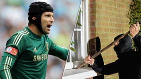 Gólman Petr Čech se musí mít na pozoru. V tréninkovém centru Chelsea totiž řádí zloději!