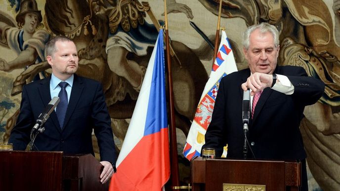 Petr Fiala a Miloš Zeman