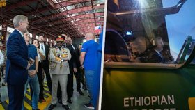 Fiala v Etiopii navštívil leteckou základnu s českými techniky. A zamířil do Keni