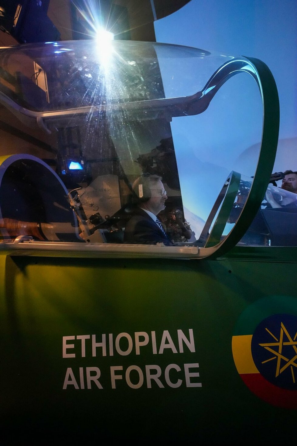 Petr Fiala v Etiopii: Na letecké základně v Bishofu s českými techniky (5. 11. 2023)