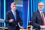 Andrej Babiš a Petr Fiala se v Partii Terezie Tománkové rozhodně nešetřili (4.6.2023)