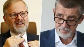 Petr Fiala (ODS) a Andrej Babiš (ANO)