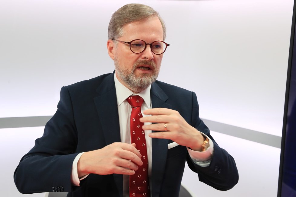 Premiér Petr Fiala (ODS) v pořadu Blesku Ptám se, pane premiére. (14.4.2022)