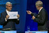 Superdebata lídrů na ČT: Nečekaně ostrý Fiala se přel s Havlíčkem a jeho grafy