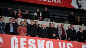 Premiéři Petr Fiala (ODS) a Mateuzs Morawiecki na fotbale v Praze.