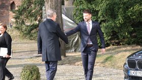 Premiér Petr Fiala (ODS) se sešel s lídrem slovenské opozice Michalem Šimečkou (8.3.2024).