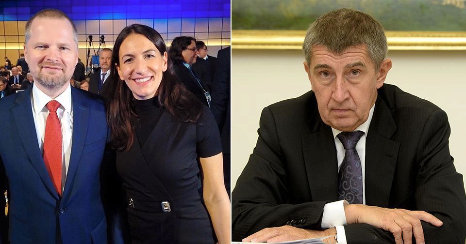 Petr Fiala a Alexandra Udženija (ODS) vs. Andrej Babiš (ANO)